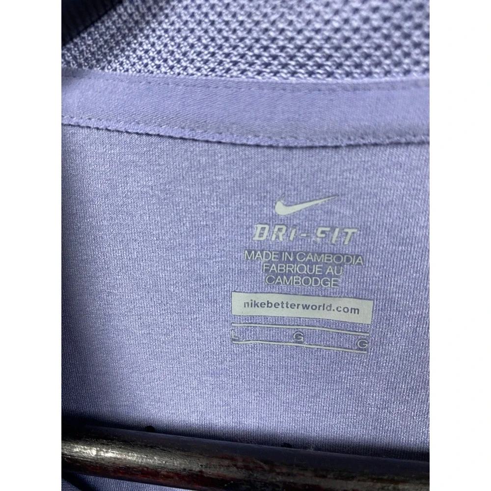 Nike Dri-FIT Mens Golf Polo Shirt Purple Laser Cut Vent 596548-515 Large